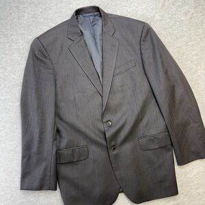 Brooks Brothers Blazer Mens 42R Charcoal Gray Madison Saxxon Wool Suit Jacket